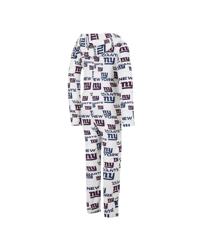 Concepts Sport Women's  Cream New York Giants Docket Hoodie Full-zip Union Suit In Cream