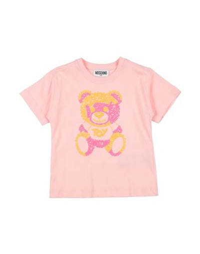 Shop Moschino Kid Toddler T-shirt Pink Size 6 Cotton, Elastane