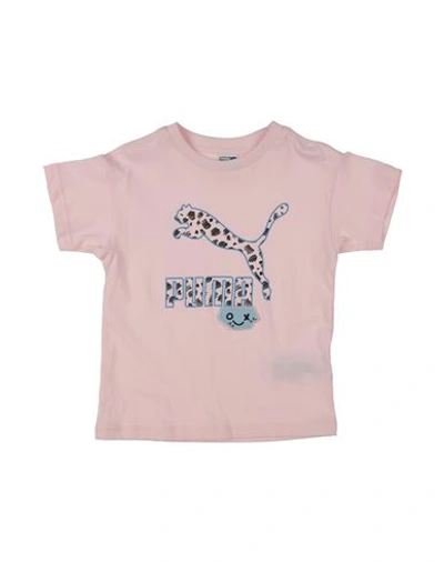 Puma Classics Mix Mtch Tee Toddler T-shirt Light Pink Size 5 Cotton, Polyester In Pink