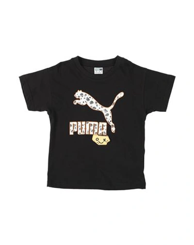 Puma Classics Mix Mtch Tee Toddler T-shirt Black Size 5 Cotton, Polyester In Black