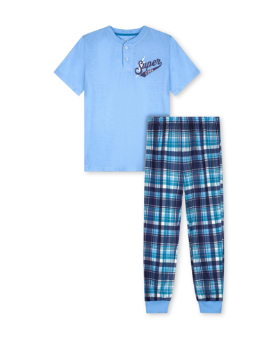 Shop Max & Olivia Boys Pajama Set, 2 Pc. In Blue