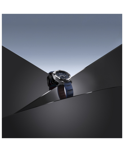 Shop Victorinox Men's I.n.o.x. Quartz Chronograph Rubber Strap Watch 43mm In Blue