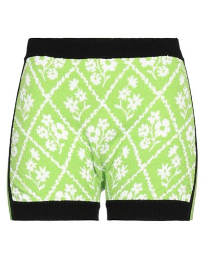 Cormio Woman Shorts & Bermuda Shorts Green Size M Cotton, Polyamide In Green