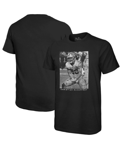 Shop Majestic Men's  Threads Christian Mccaffrey Black San Francisco 49ers Oversized Player Image T-shirt