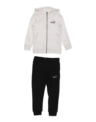 Shop Puma Bronze Fz Hooded Suit Fl G Toddler Girl Tracksuit White Size 6 Cotton, Polyester, Elastane