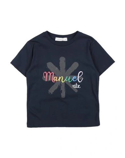 Shop Manuel Ritz Toddler Boy T-shirt Midnight Blue Size 4 Cotton