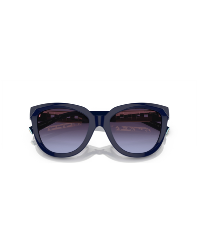 Shop Tiffany & Co Women's Sunglasses, Gradient Tf4215 In Dark Blue