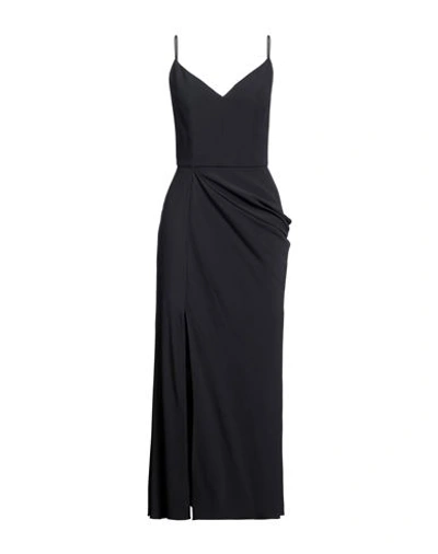 Shop Alexander Mcqueen Woman Midi Dress Black Size 4 Viscose, Acetate