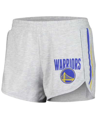 Shop Concepts Sport Women's  Gray Golden State Warriors Cedar Long Sleeve T-shirt And Shorts Sleep Set