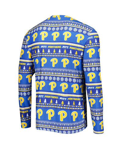 Concepts Sport Men's  Royal Pitt Panthers Swivel Long Sleeve T-shirt And Pants Sleep Set In Royal