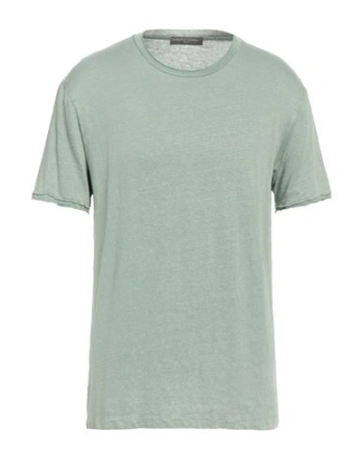 Shop Daniele Fiesoli Man T-shirt Light Green Size Xxl Linen, Elastane