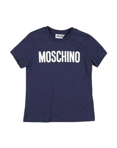 Shop Moschino Kid Toddler Boy T-shirt Midnight Blue Size 6 Cotton