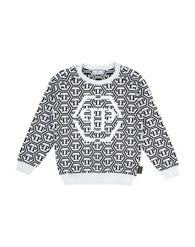 Shop Philipp Plein Toddler Boy Sweater White Size 6 Cotton