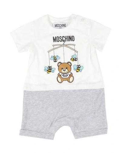 Shop Moschino Baby Newborn Baby Accessories Set White Size 3 Cotton, Elastane