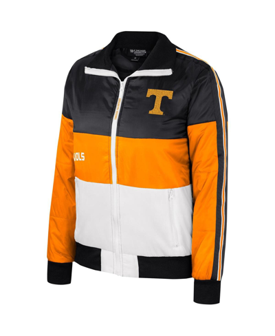 Shop The Wild Collective Women's  Tennessee Orange Tennessee Volunteers Color-block Puffer Full-zip Jacket