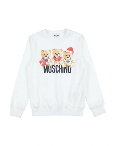 Shop Moschino Kid Toddler Sweatshirt Cream Size 6 Cotton, Elastane In White
