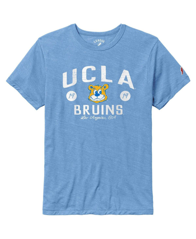 Shop League Collegiate Wear Men's  Blue Distressed Ucla Bruins Bendy Arch Victory Falls Tri-blend T-shirt