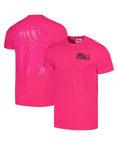 Shop Insomniac Men's And Women's Pink Formula 1 Las Vegas Grand Prix Mono Core T-shirt
