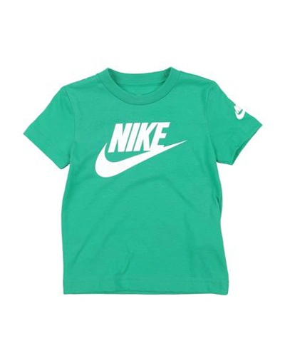 Nike Futura Evergreen Ss Tee Toddler Boy T-shirt Green Size 7 Cotton, Polyester In Green