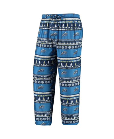 Concepts Sport Men's  Navy Navy Midshipmen Ugly Sweater Long Sleeve T-shirt And Pants Sleep Set In Navy