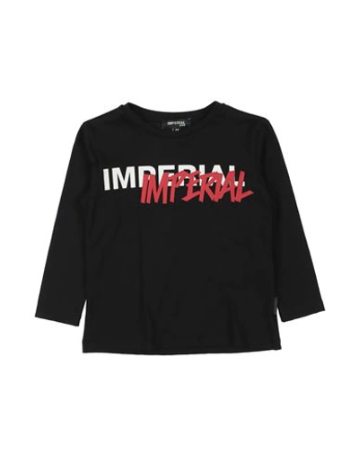 Imperial Toddler Boy T-shirt Black Size 4 Cotton In Black