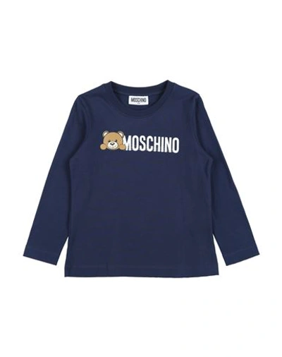 Shop Moschino Kid Toddler T-shirt Midnight Blue Size 5 Cotton, Elastane