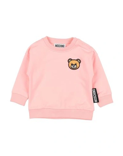 Shop Moschino Baby Newborn Sweatshirt Pink Size 3 Cotton, Elastane, Polyester