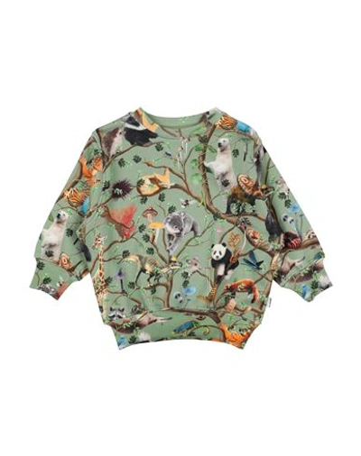 Shop Molo Toddler Sweatshirt Light Green Size 7 Organic Cotton