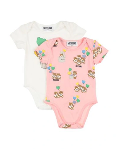 Shop Moschino Baby Newborn Baby Accessories Set Pink Size 1 Cotton
