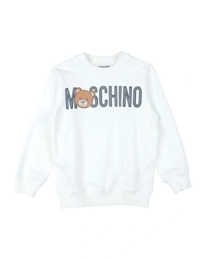 Shop Moschino Kid Toddler Sweatshirt Ivory Size 5 Cotton, Elastane In White