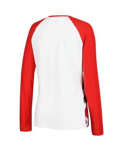 Concepts Sport Scarlet Ohio State Buckeyes Tinsel Ugly Sweater Long Sleeve T-shirt & Pants Sleep Set In Scarlet