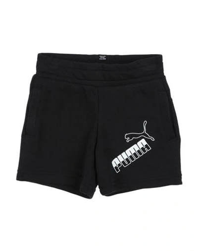 Puma Toddler Boy Shorts & Bermuda Shorts Black Size 7 Cotton, Polyester In Black