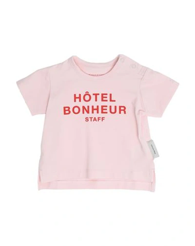 Shop Tinycottons Newborn Girl T-shirt Pink Size 3 Cotton, Elastane