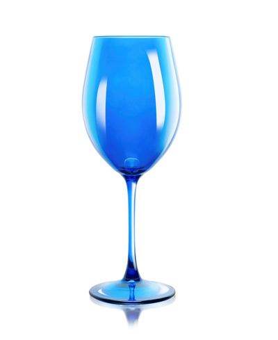 Qualia Glass Carnival All Purpose 20 oz Wine Glasses, Set Of 4 In Turquoise
