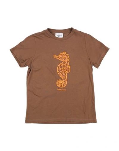 Shop Mariuccia Toddler Girl T-shirt Brown Size 6 Cotton