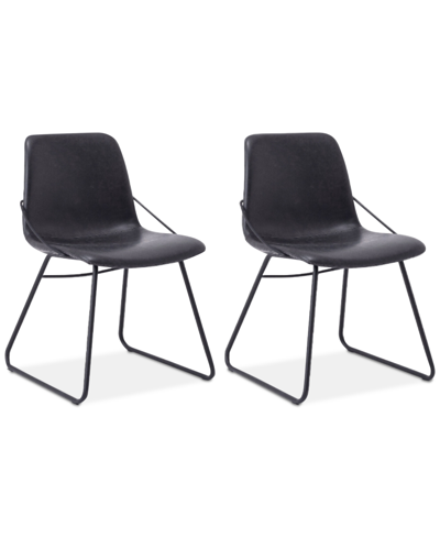 Shop Eq3 Closeout! Raydon 2pc Minimalist Chair Set In Black