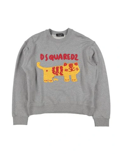 Dsquared2 Toddler Girl Sweatshirt Grey Size 4 Cotton, Elastane In Grey