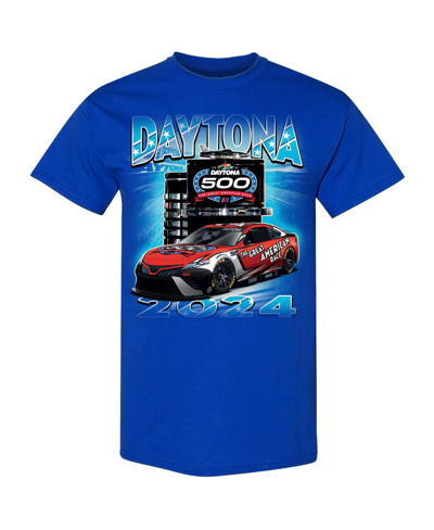 Shop Checkered Flag Sports Men's  Blue 2024 Daytona 500 Champions T-shirt
