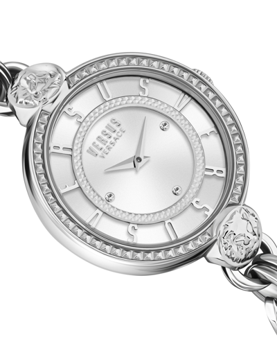 Shop Versus Women's Les Docks Two Hand Silver-tone Stainless Steel Watch 36mm