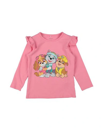 Shop Name It® Name It Toddler Girl T-shirt Pink Size 7 Cotton, Elastane