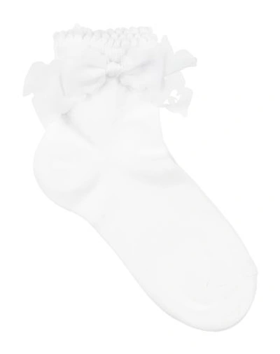 Shop La Perla Toddler Girl Socks & Hosiery White Size 9c Cotton, Polyamide, Elastane