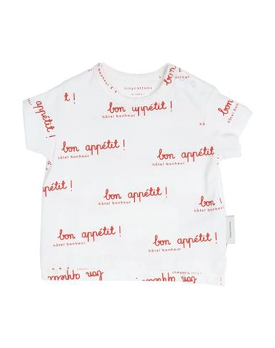 Tinycottons Newborn Boy T-shirt Ivory Size 3 Cotton, Elastane In White