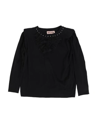 Aniye By Toddler Girl T-shirt Black Size 6 Cotton In Black
