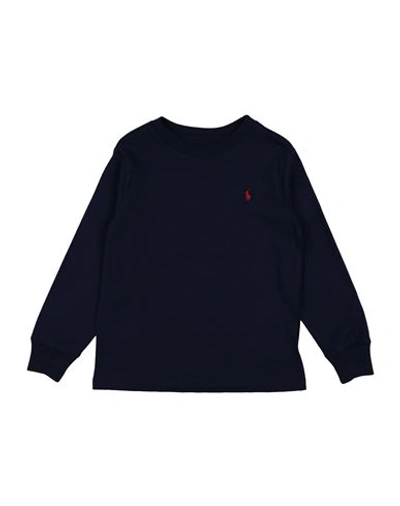 Shop Polo Ralph Lauren Cotton Jersey Long-sleeve Tee Toddler Boy T-shirt Midnight Blue Size 5 Cotton