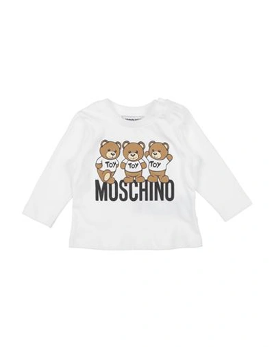Shop Moschino Baby Newborn T-shirt White Size 3 Cotton