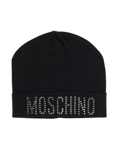 Shop Moschino Kid Toddler Girl Hat Black Size 4 Wool, Acrylic, Polyester