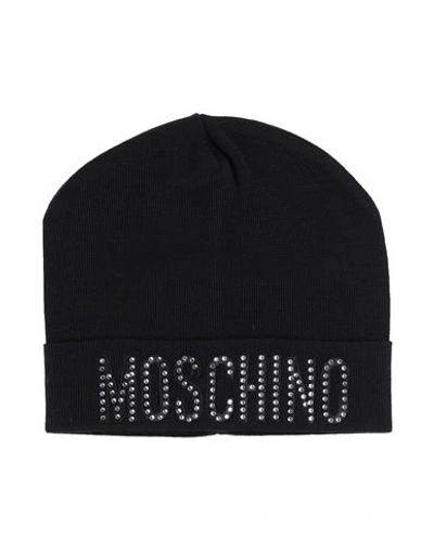 Moschino Kid Toddler Girl Hat Black Size 4 Wool, Acrylic, Polyester In Black