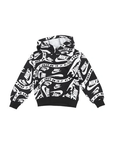 Shop Nike B Nsw Club Aop Po Toddler Boy Sweatshirt Black Size 7 Cotton, Polyester