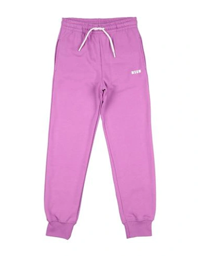 Msgm Toddler Pants Mauve Size 6 Cotton In Purple