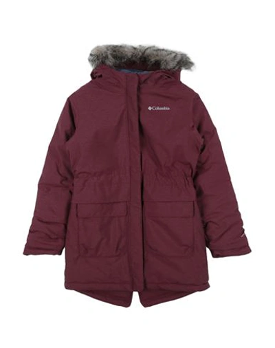 Columbia Nordic Strider Jkt-red Lily Heathe Toddler Girl Jacket Garnet Size 4 Nylon, Polyester, Moda In Red